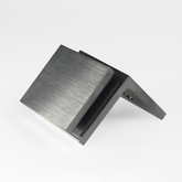 FORGE HARDWARE SQUARE BRACKET - GLASS TO WALL - 90 Degrees - BRUSHED GUNMETAL
